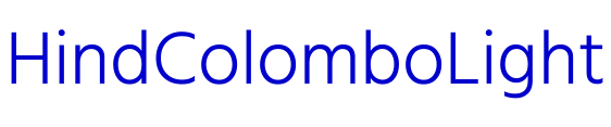 Hind Colombo Light font